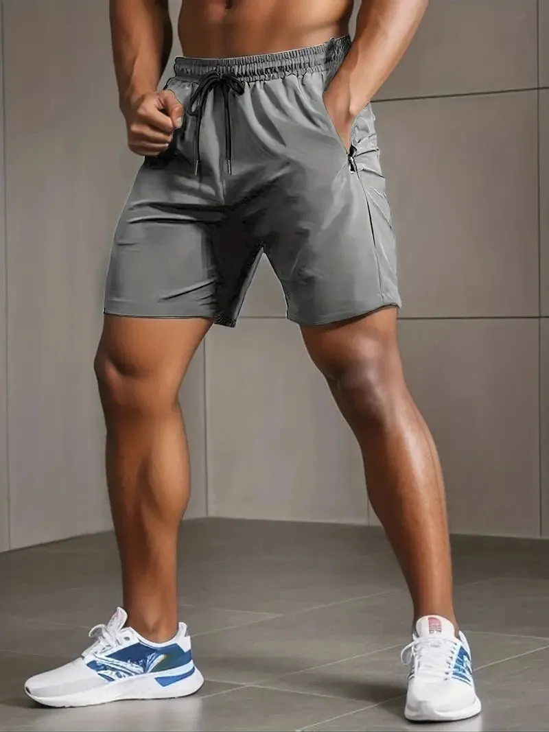UETEEY Summer Shorts Men Gym Sport Running Squat Fitness