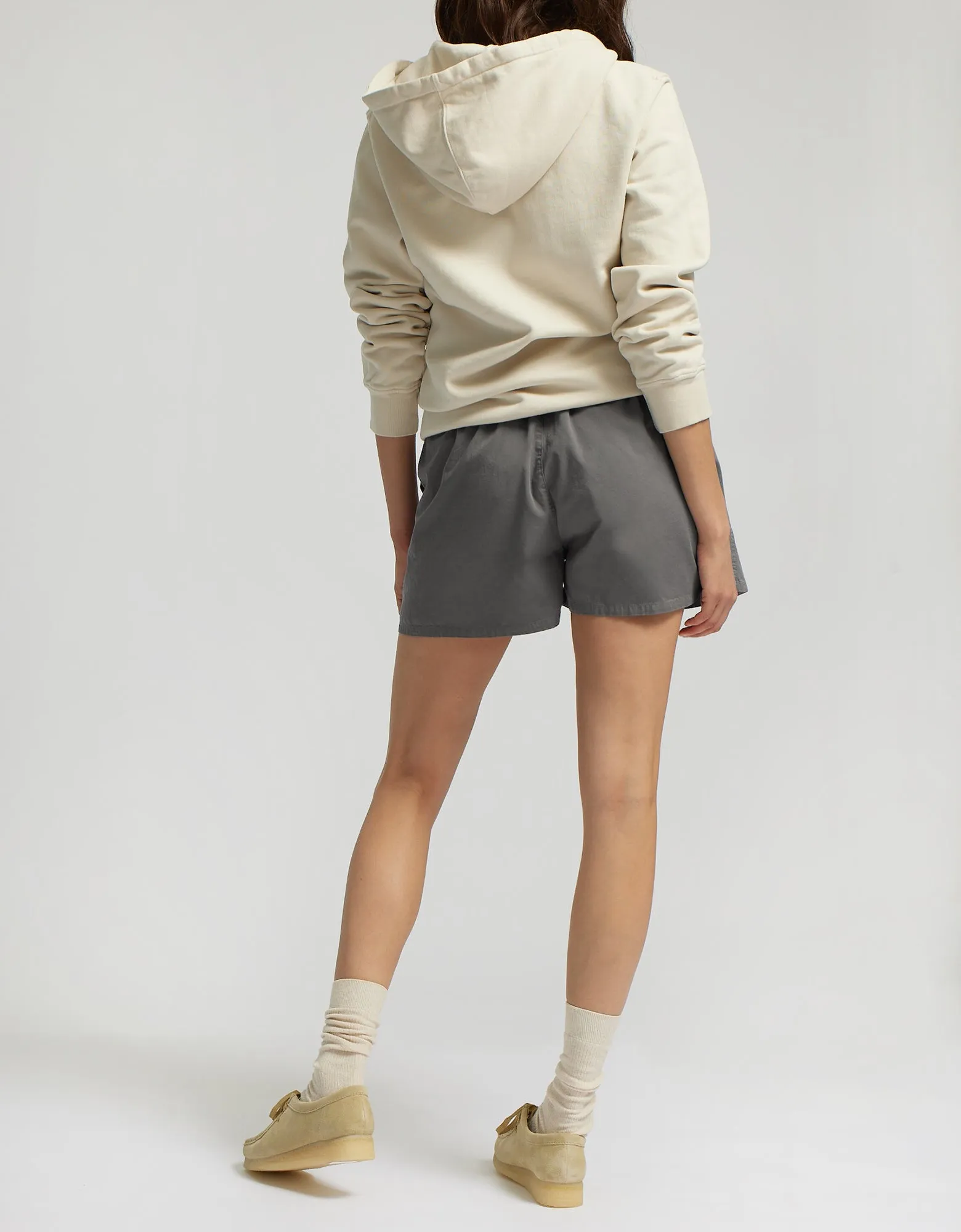 Women Organic Twill Shorts - Faded Pink