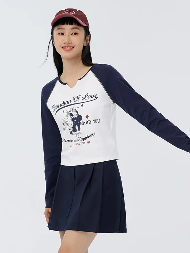 Women’s Monogram Fitted Long-Sleeve T-Shirt