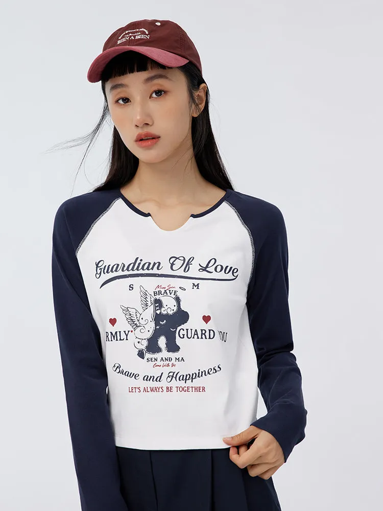 Women’s Monogram Fitted Long-Sleeve T-Shirt