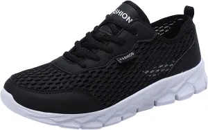 Womens Sneakers Air Cushion Running Shoes Lace Up Tennis Shoes Men Mesh Breathable Men's Casual Shoes Fashion Sneakers Platform Tennis Shoe Cross Trainer Shoe