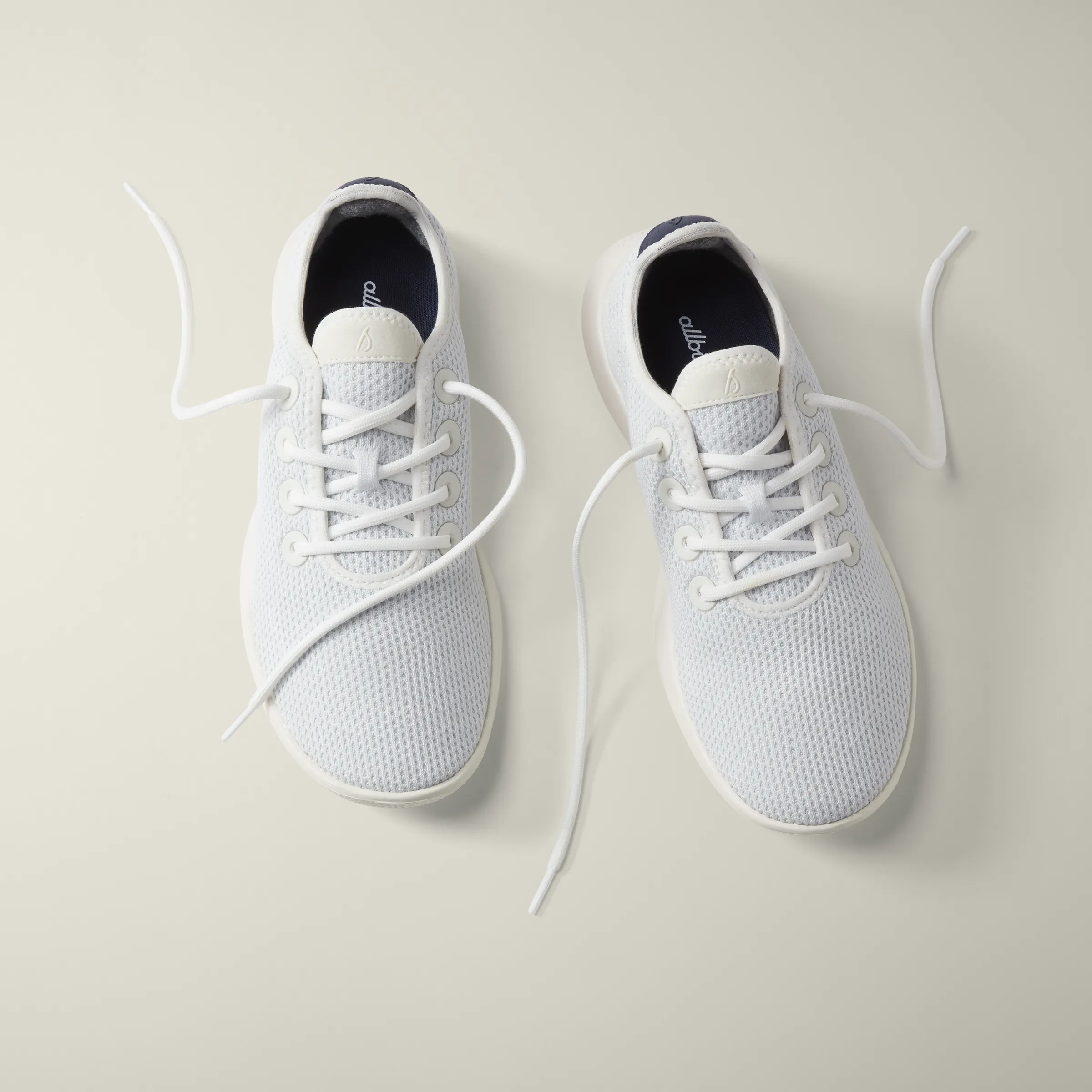 Women's Tree Runners - Blizzard/True Navy (Natural White Sole)