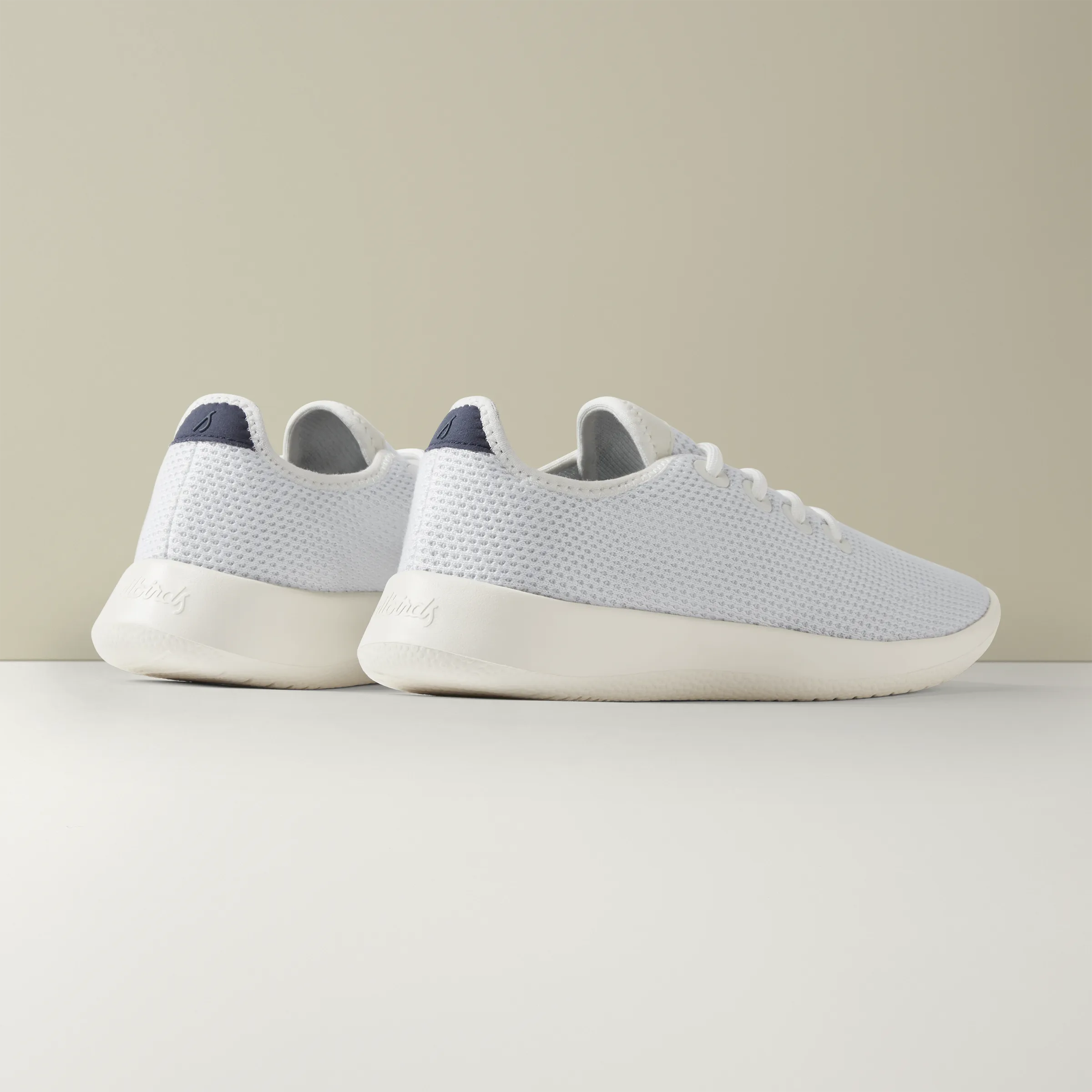 Women's Tree Runners - Blizzard/True Navy (Natural White Sole)